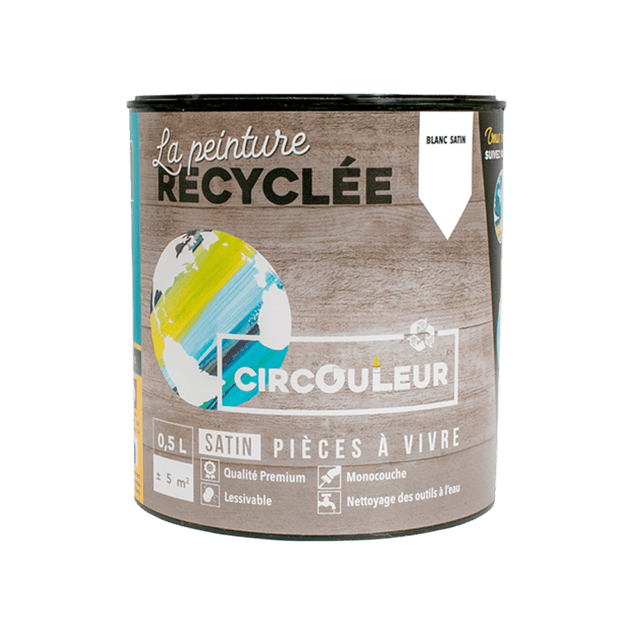 CIRCOULEUR Peinture Peinture blanc Satiné 0,5 L