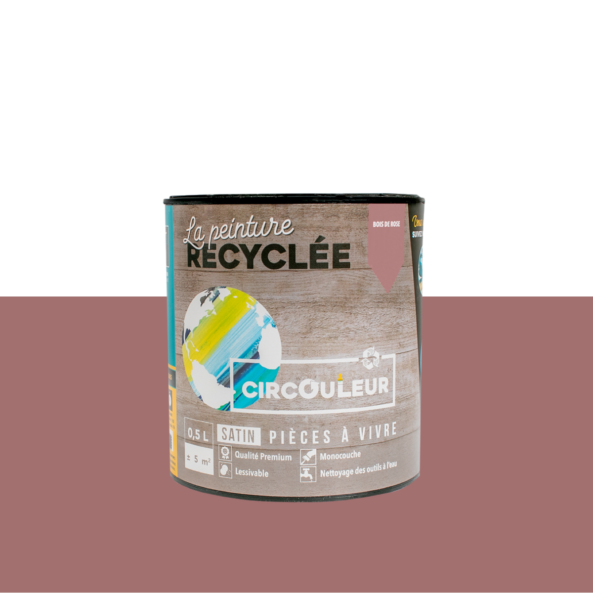 CIRCOULEUR Peinture Circouleur Bois de rose Satiné 0,5L