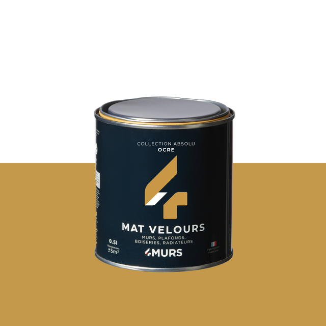 Absolu Peinture Finition Peinture ocre Mat 0,5 L