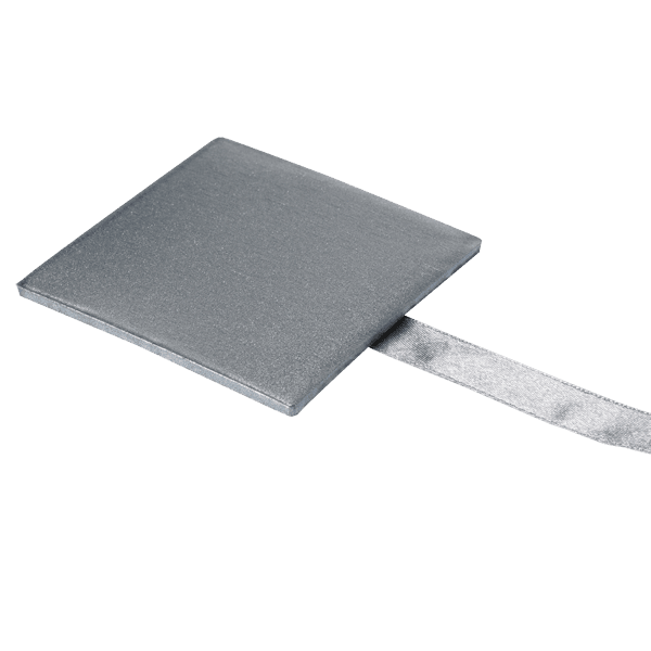 Embrasse aimantée Nacre carrée Argent Plastique