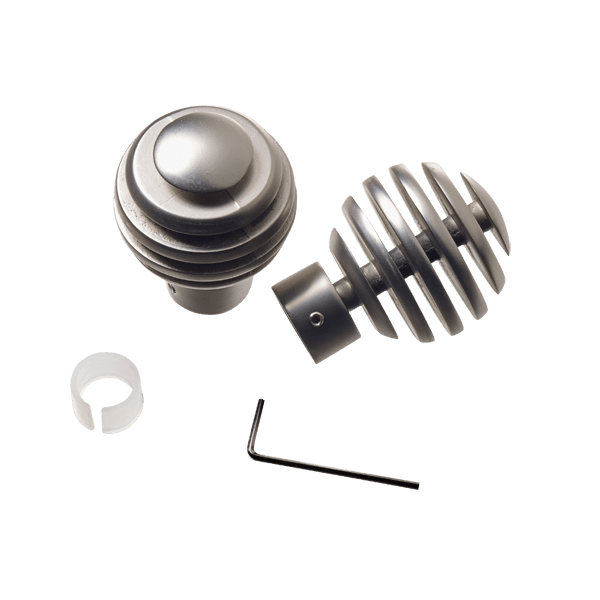 Embout Pyrite Satin nickel Métal brossé