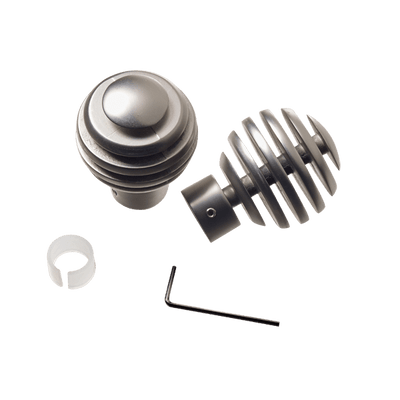 Embout Pyrite Satin nickel Métal brossé