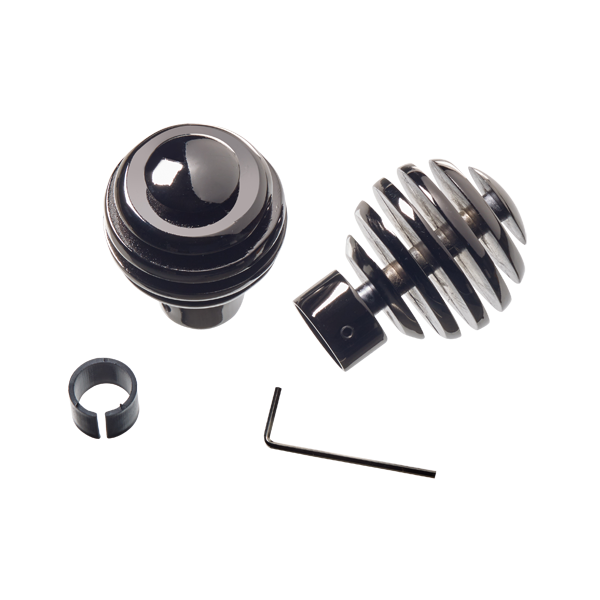 Embout Onyx Nickel noir Métal brillant