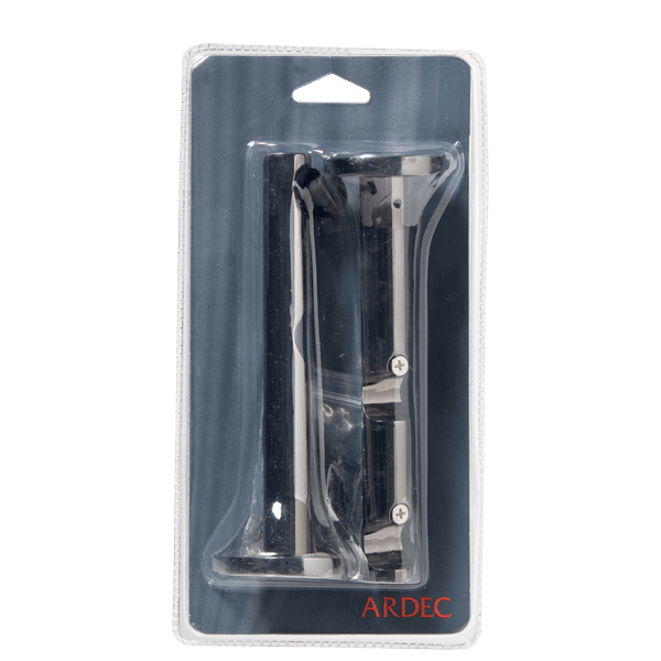 Support barre à rideau ONYX noir miroir 1,9 cm de 9,5 à 15,5 cm