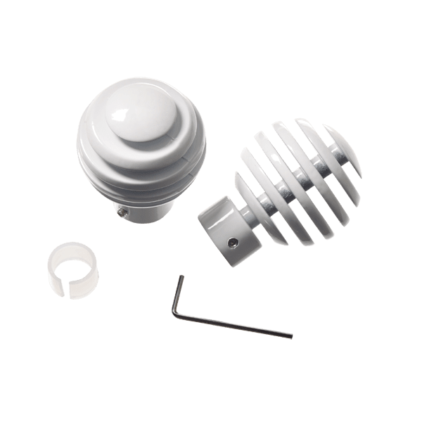 Embout Howlite Blanc brillant Brillant