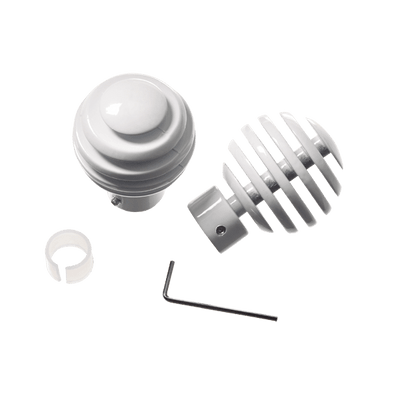 Embout Howlite Blanc brillant Brillant