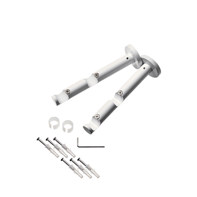 Support barre à rideau Howlite Blanc brillant Brillant