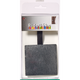 Embrasse aimantée Nacre carrée Noir satiné Plastique