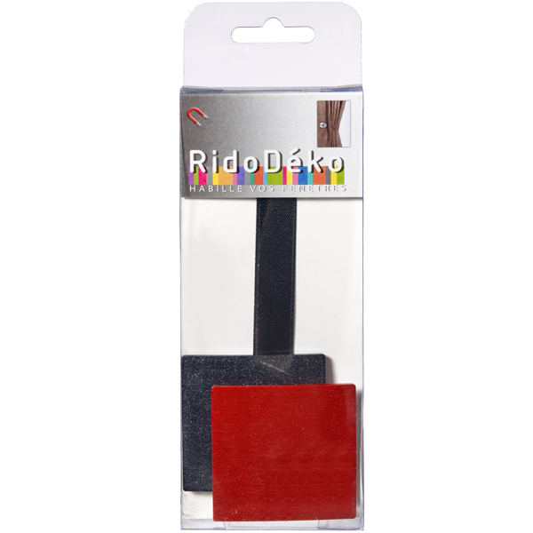 Embrasse aimantée Nacre 3d Rouge carmin Plastique