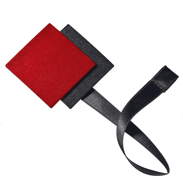 Embrasse aimantée Nacre 3d Rouge carmin Plastique