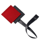 Embrasse aimantée Nacre 3d Rouge carmin Plastique