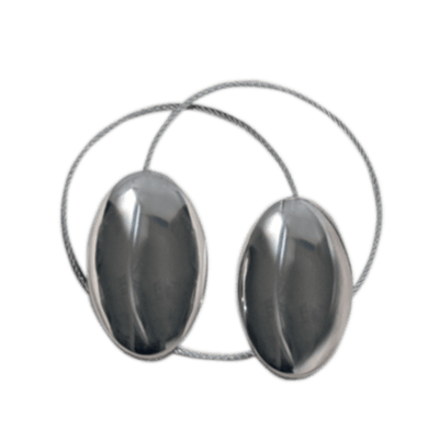 Embrasse aimantée Long tilt Argent Métal brillant