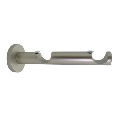 Support barre à rideau Zen Nickel mat Métal brossé