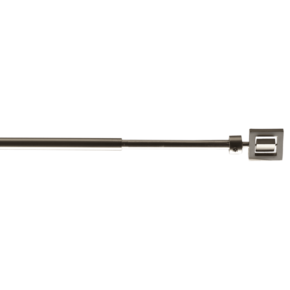 Kit barre à rideaux Nina Satin nickel Métal brossé