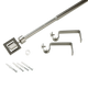 Kit barre à rideaux Nina Satin nickel Métal brossé