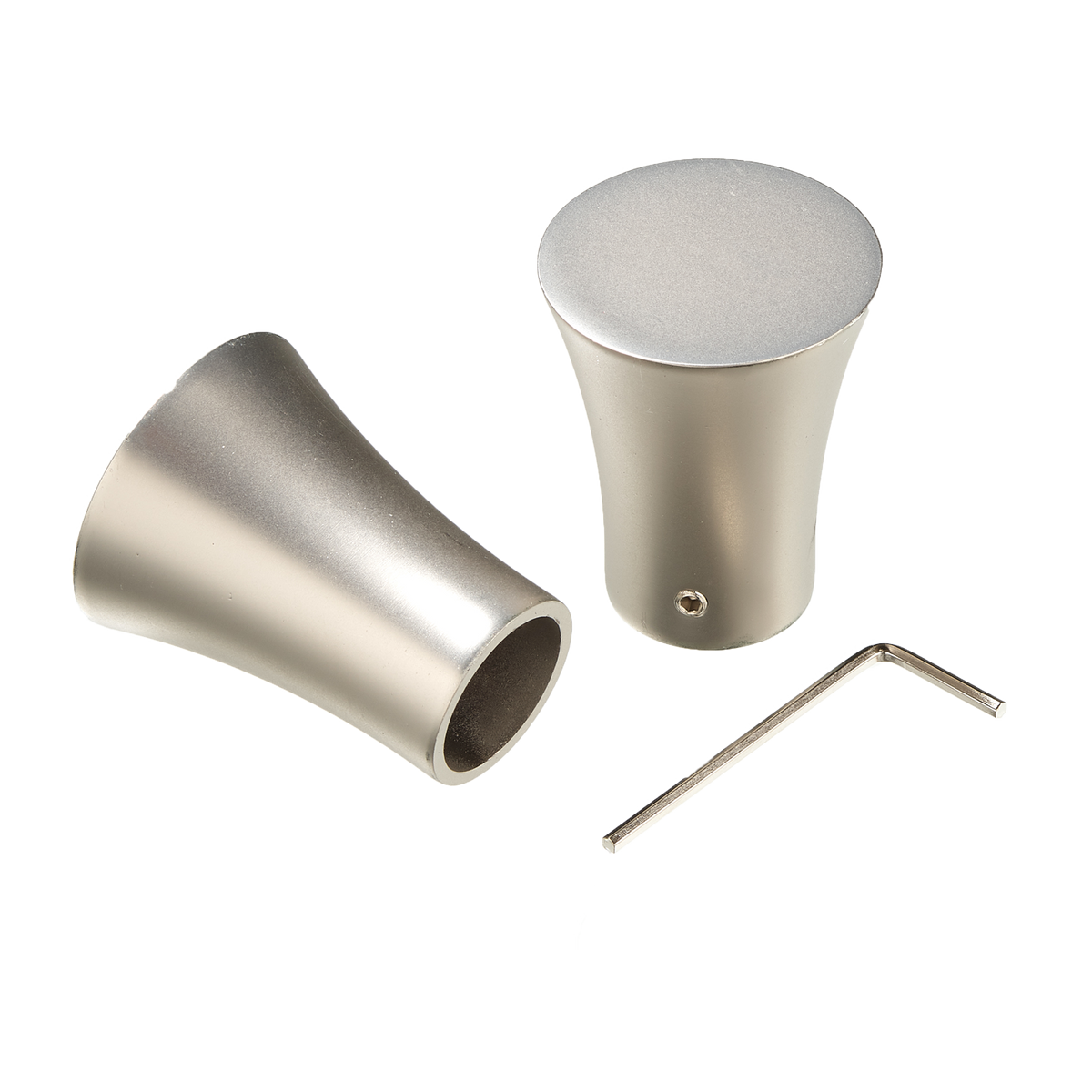 Embout Pyrite Satin nickel Métal brossé