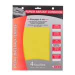 Lot de 4 feuilles abrasives grain fin