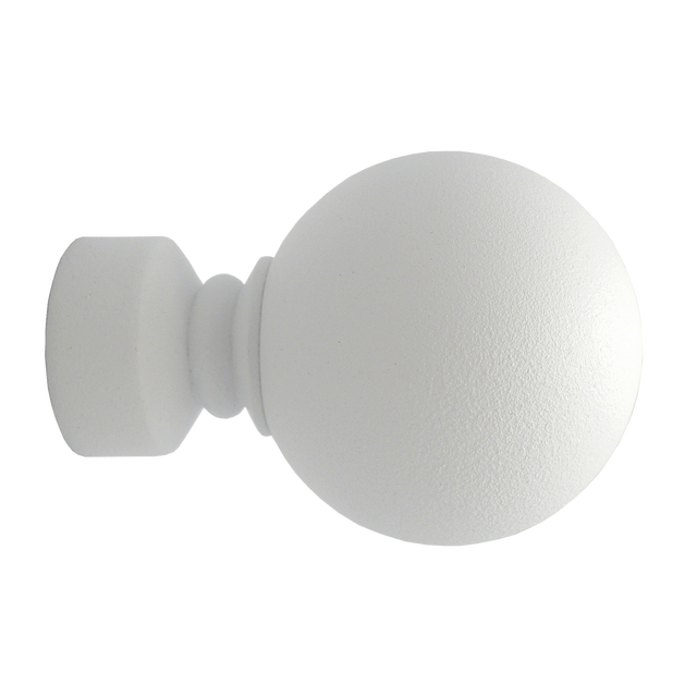 Embout VELOURS coloris blanc grainé