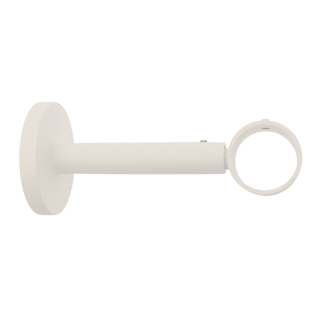 Support barre à rideau VELOURS blanc grainé 2,8 cm de 10,8 à 16 cm