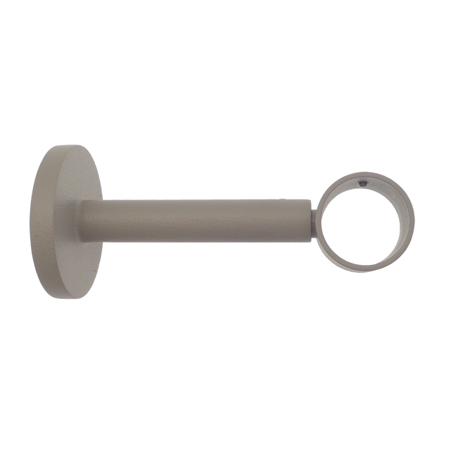 Support barre à rideau VELOURS gris grainé 2,8 cm de 10,8 à 16 cm