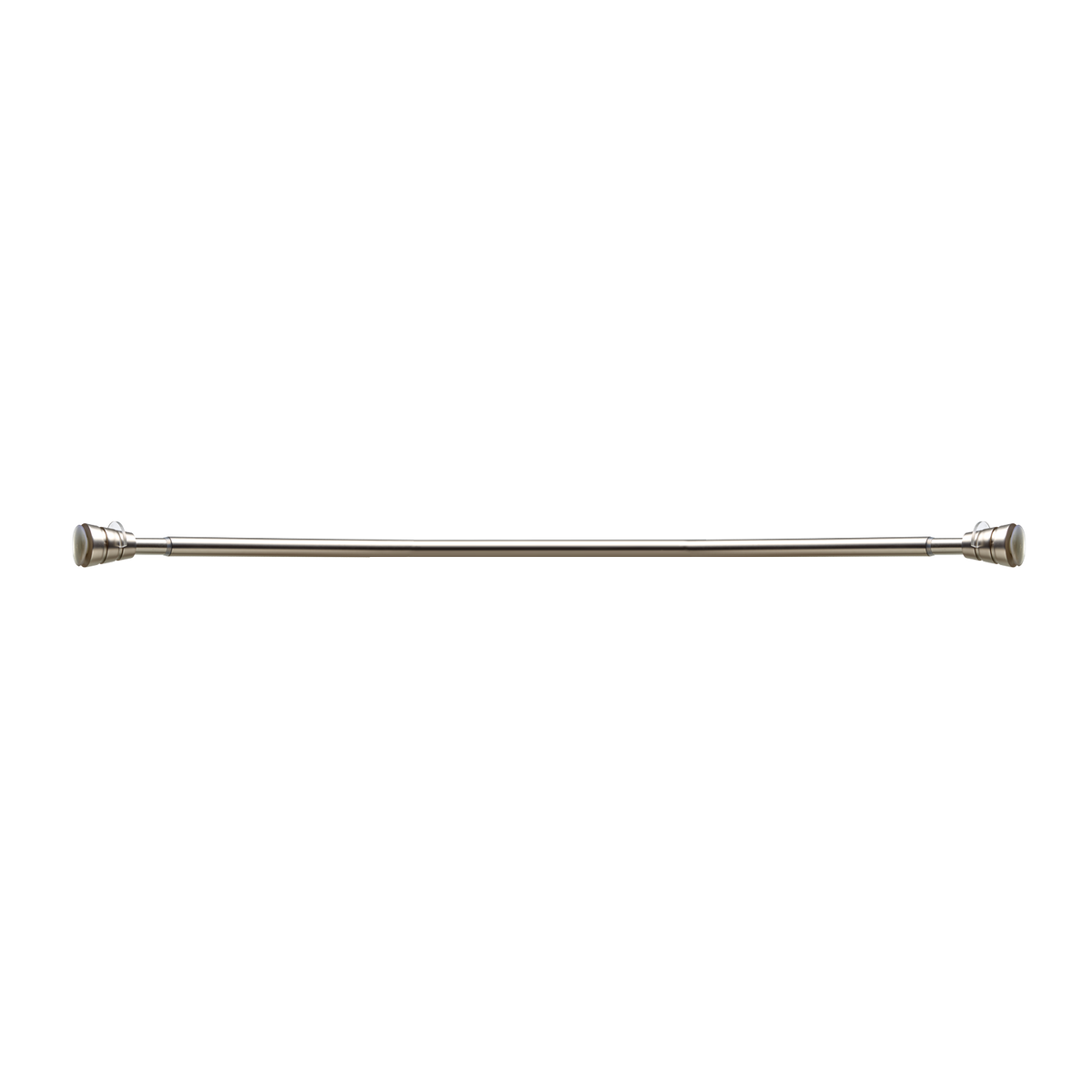 Barre à rideau Entre murs Argent Métal brossé