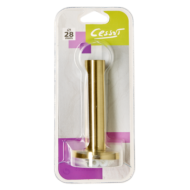 Support barre à rideau TROMPETTE laiton mat 2,8 cm 9,3 cm