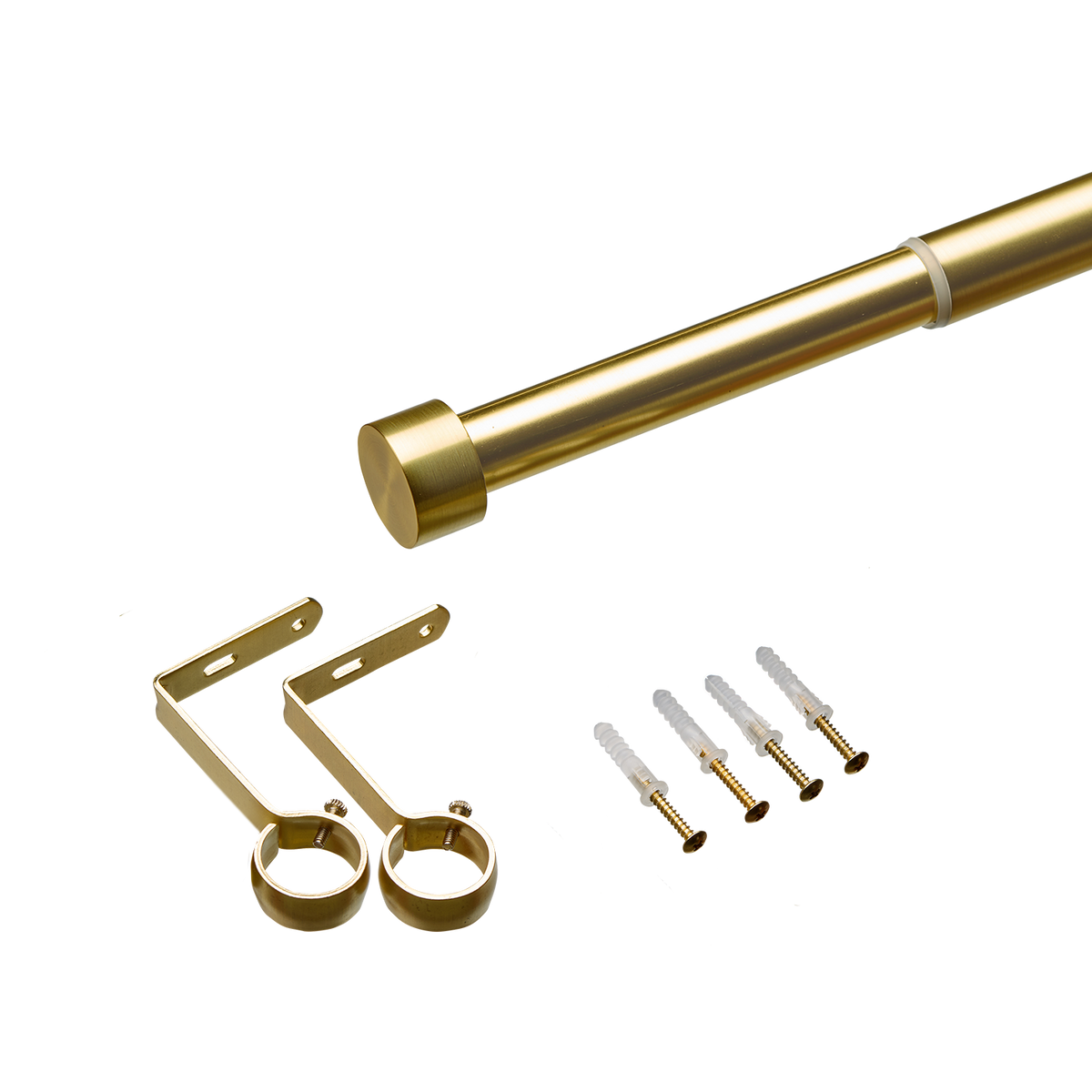 UMBRA Kit barre à rideaux Trombone Or Métal brossé