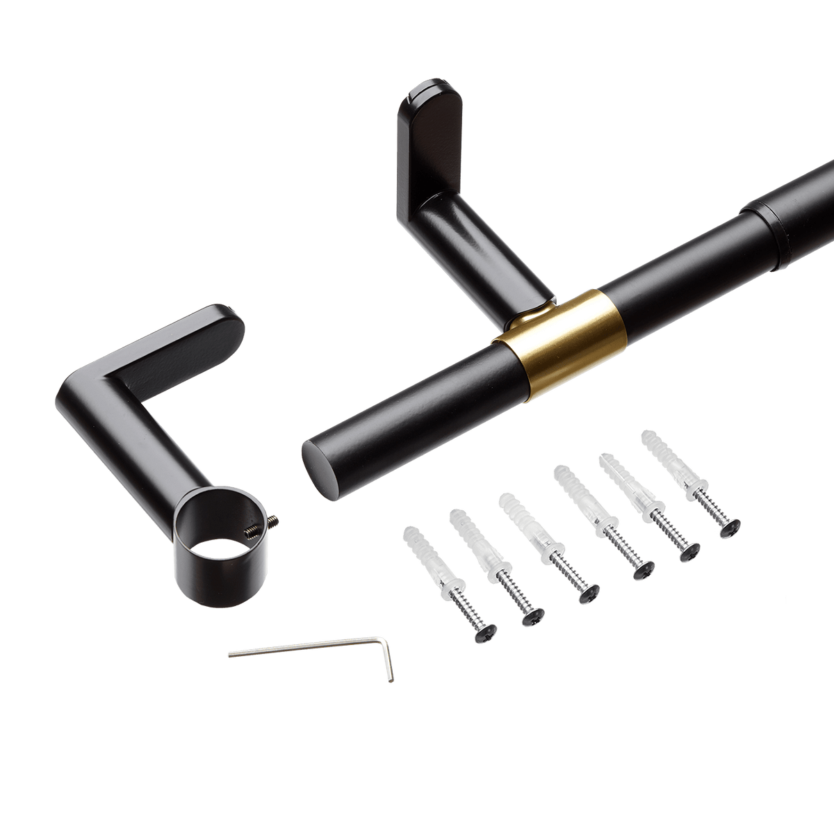 UMBRA Kit barre à rideaux Hautbois Noir Mat