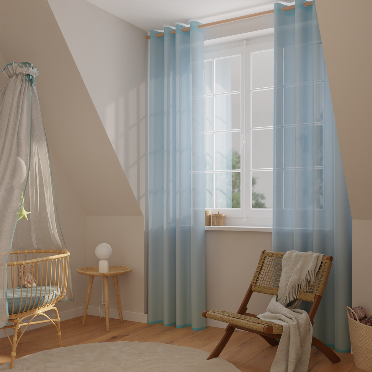 Voilage Colors Bleu glacier