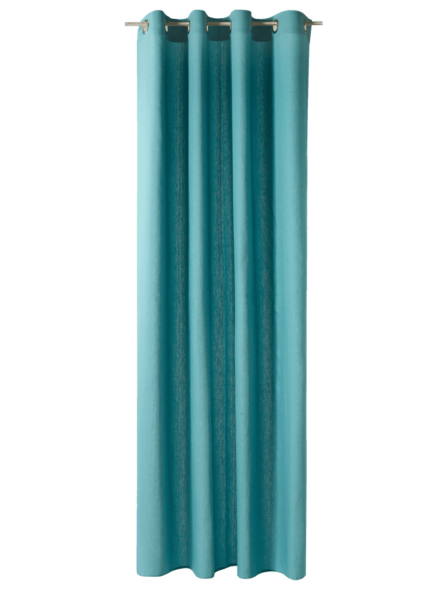 Rideau COTOON coloris bleu lagon 140 x 240 cm