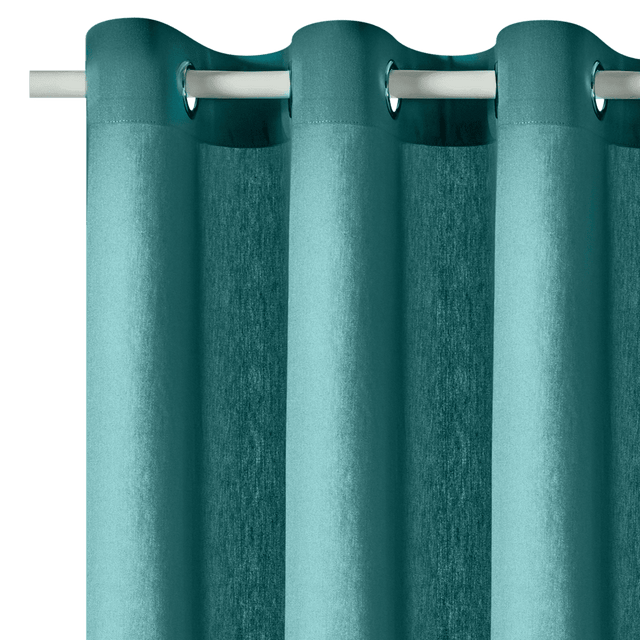 Rideau COTOON coloris bleu lagon 140 x 240 cm
