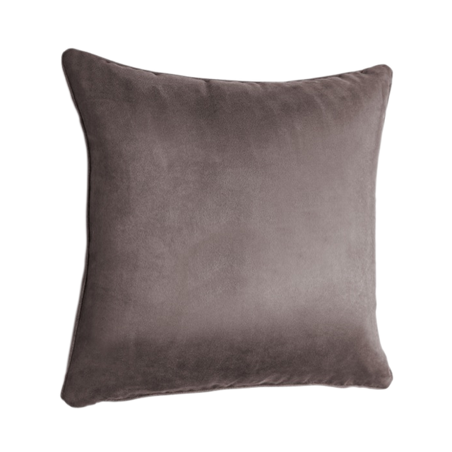 Coussin VELVET coloris taupe 45 x 45 cm