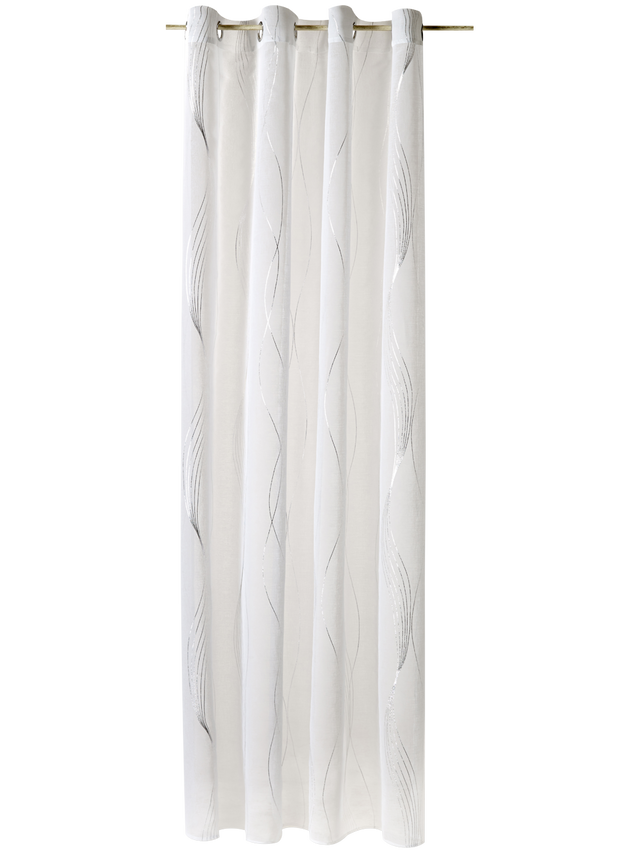 Voilage SOUND coloris blanc 140 x 260 cm