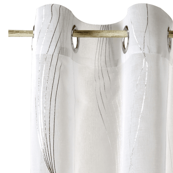 Voilage SOUND coloris blanc 140 x 260 cm