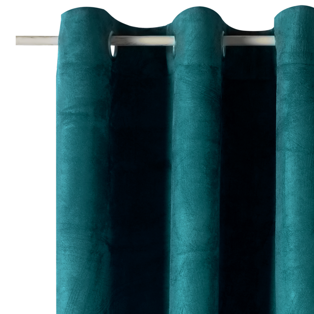 4MURS Rideau VELVET coloris bleu paon 140 x 260 cm