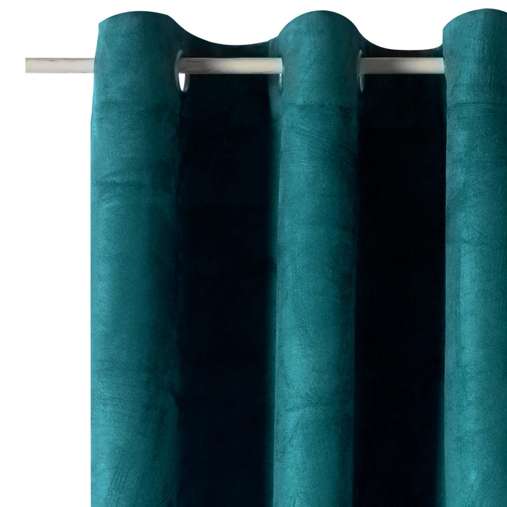 4MURS Rideau VELVET coloris bleu paon 140 x 260 cm