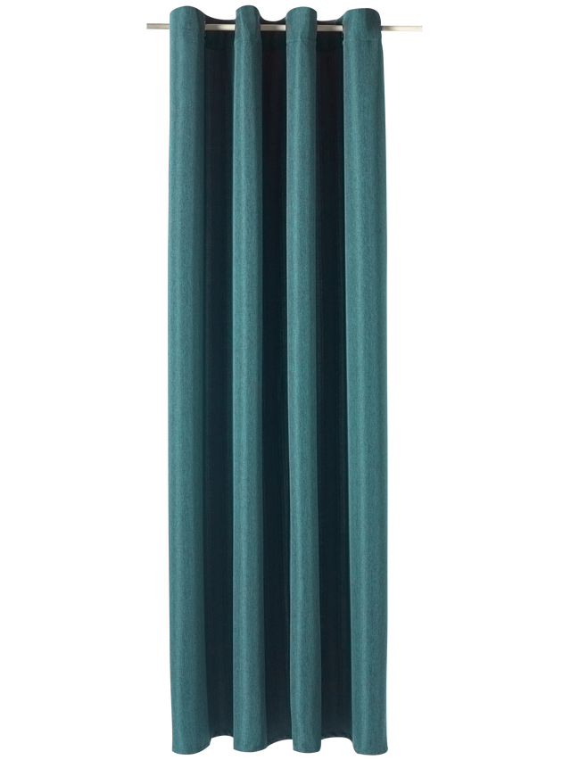 Rideau AMSTERDAM coloris bleu paon 140 x 240 cm