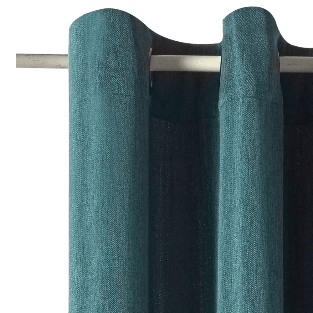Rideau AMSTERDAM coloris bleu paon 140 x 240 cm