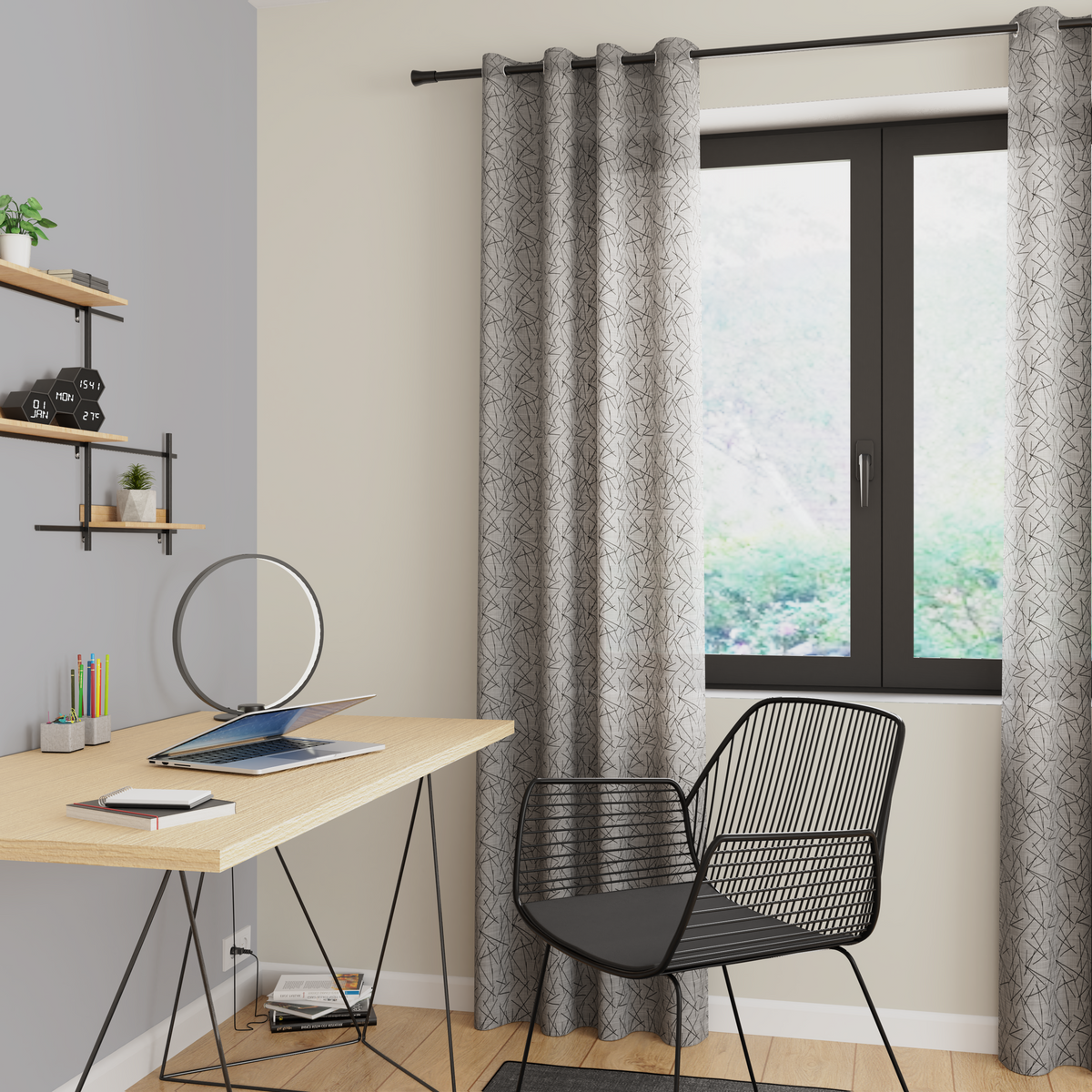4MURS Voilage Halo Gris