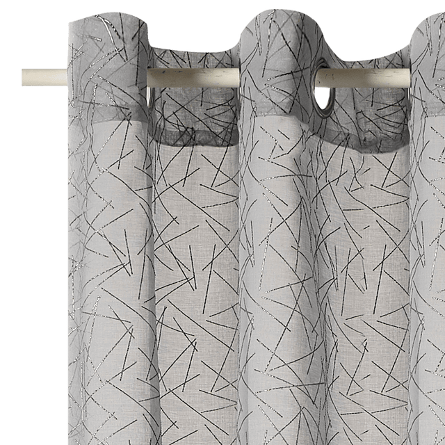 4MURS Voilage HALO coloris gris 140 x 240 cm