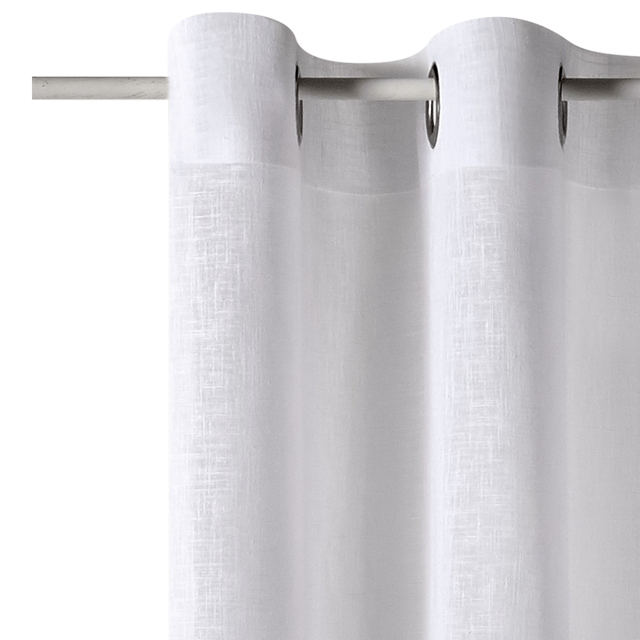 Voilage ASPECT LIN coloris blanc 145 x 260 cm