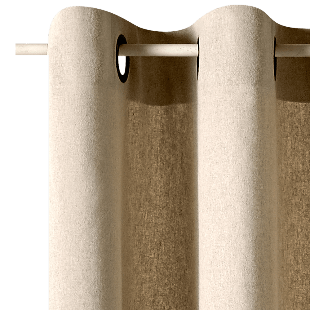 Rideau BRUSH coloris beige 135 x 240 cm