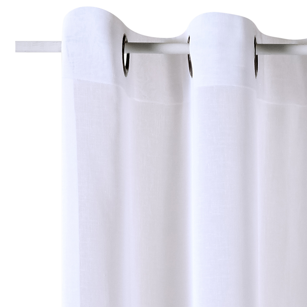 Voilage LINETTE coloris blanc 145 x 240 cm