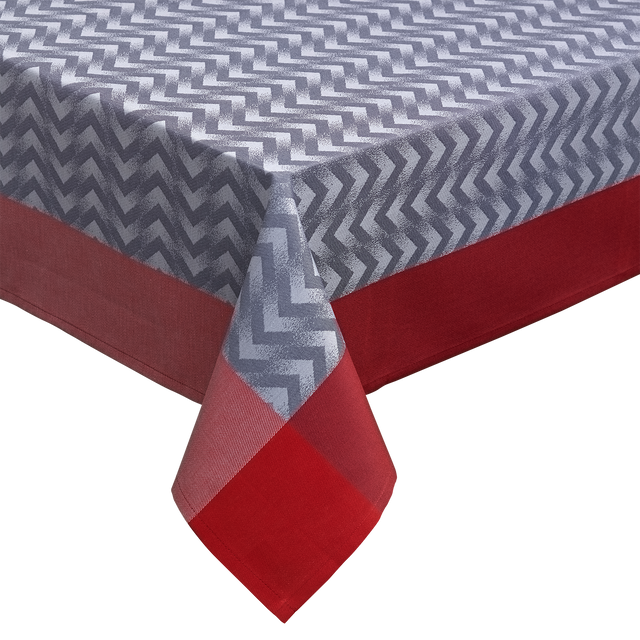 Garnier Thiebaut Nappe CHEVRON coloris gris 155 x 155 cm