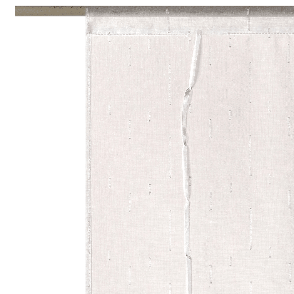 Vitrage FILAMENT (la paire) coloris blanc 90 x 200 cm