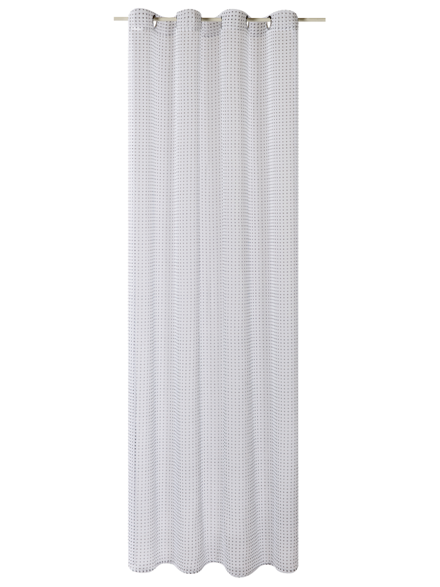 Voilage DOTTED coloris blanc 140 x 240 cm