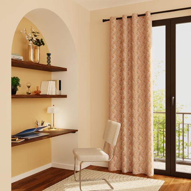 Rideau ARDECCO coloris jaune moutarde 135 x 250 cm