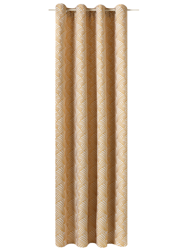 Rideau ARDECCO coloris jaune moutarde 135 x 250 cm