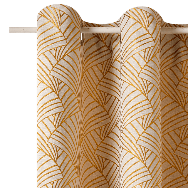 Rideau ARDECCO coloris jaune moutarde 135 x 250 cm