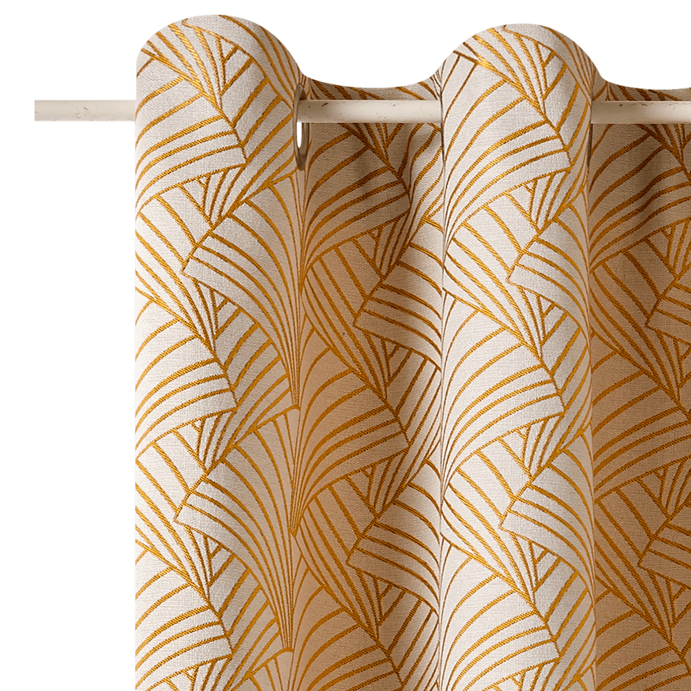 Rideau ARDECCO coloris jaune moutarde 135 x 250 cm